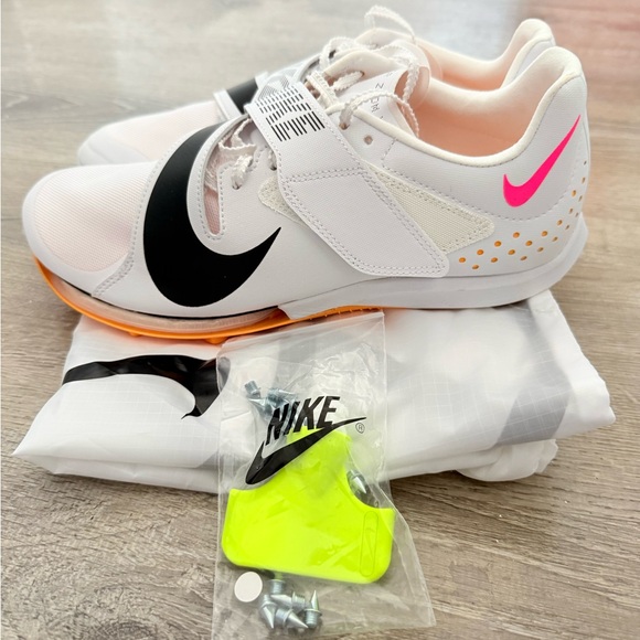 Nike Air Zoom Long Jump Elite 'White Hyper Pink Orange' CT0079 101 - Picture 1 of 7